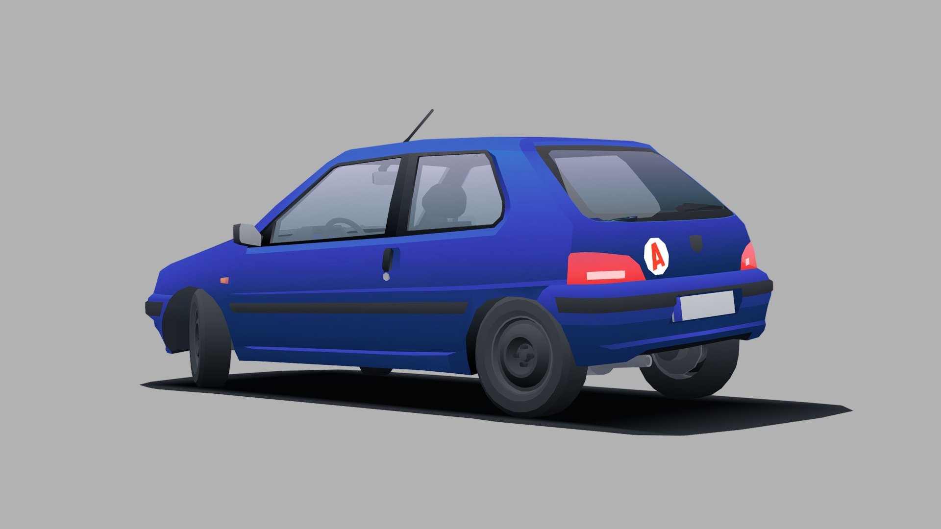 Here is a model of a Peugeot 106 Phase 2 1.1 Mid/Low-poly (About 10K including a partial interior modeling) and a gradient image for the main textures - Peugeot 106 1.1 - 3D model by Arthur Bourgeais (@arthur.brgs) 3d model