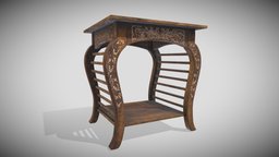 Small Table Curvolo furniture, table, india, quads, game, pbr