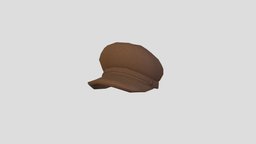 Brown Breton Hat hat, cap, boy, flat, prop, fashion, italy, brown, poor, irish, head, breton, gangster, spoke, gatsby, character, man, clothing, newsboy, noai