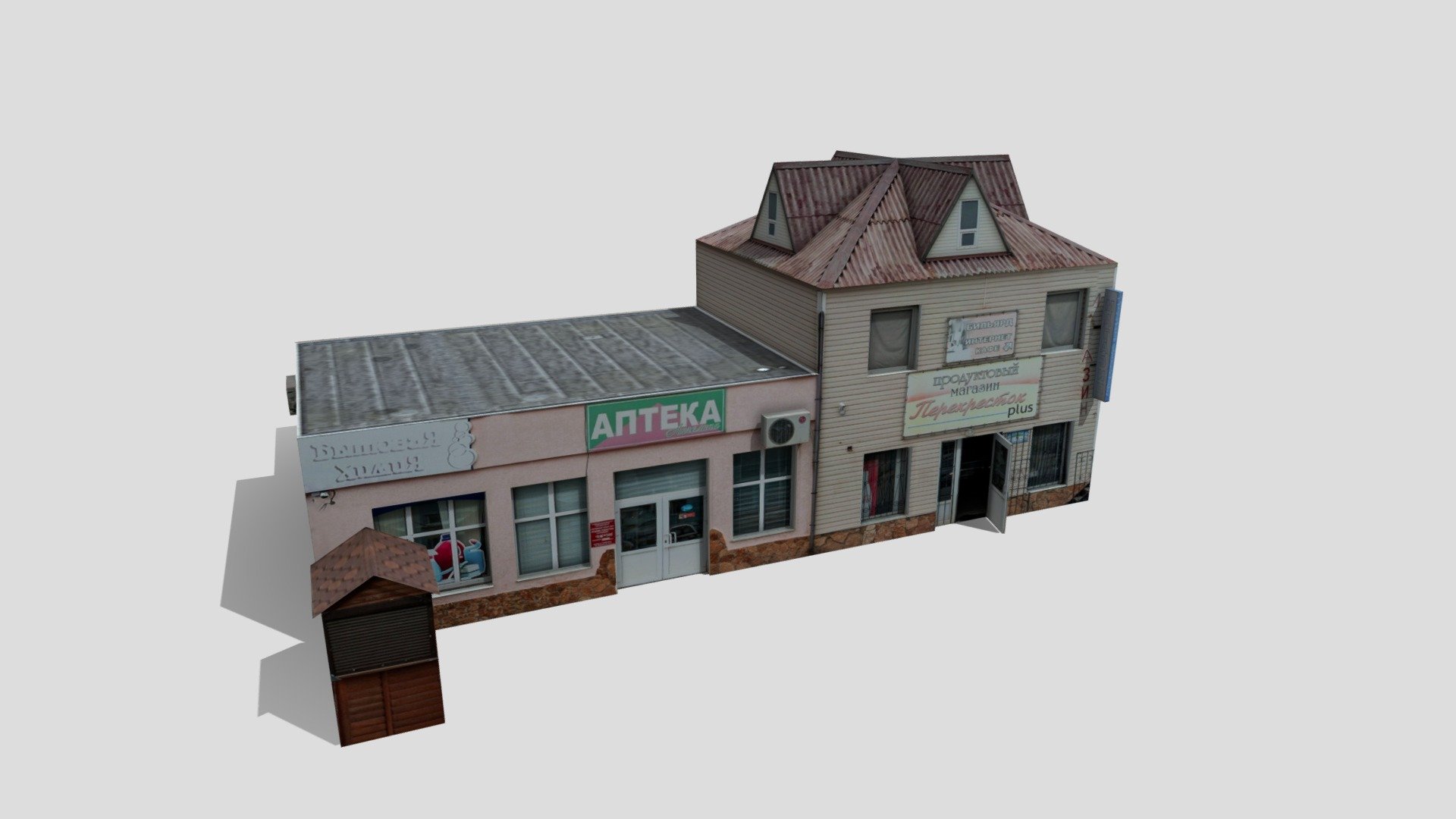 updated - shop + cafe - Download Free 3D model by bean(alwayshasbean) (@alwayshasbean) 3d model