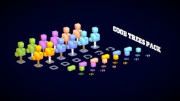 Coob Trees Pack | Lowpoly trees, tree, unity, stylized, modular