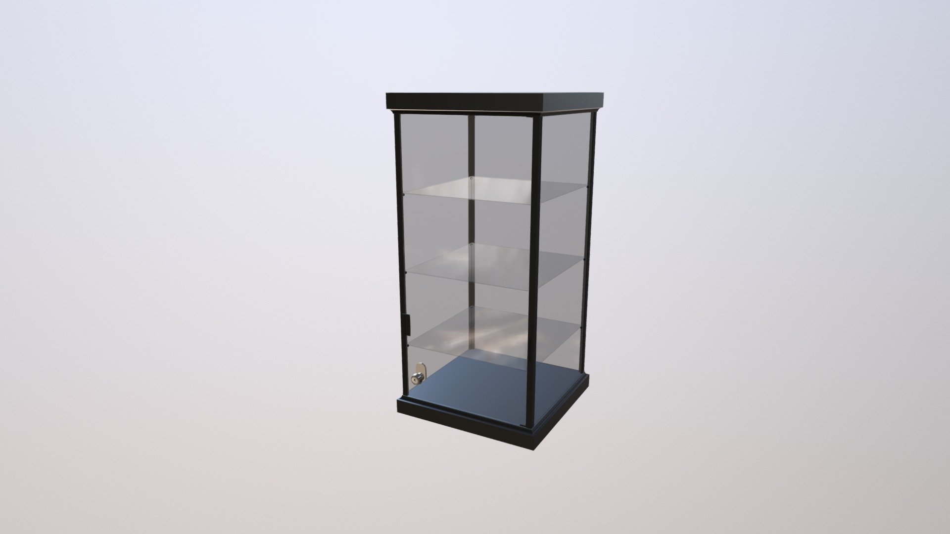 Glass Cabinet that was inspired by a glass cabinet that I own and re-created using Blender. This model set uses PBR textures and was made using the metalness workflow. Included with the model are several different textures for customization. Also included is a texture of the UVLayout for the model so that you can easily see how each part of the model is divided.

This is a glass cabinet that makes use of the alpha channel on its diffuse map to create transparency for the glass walls, doors and shelves. There is also a diffuse map that does not use the alpha channel and a separate opacity map. It has a lock on the front glass door which uses a metallic map to make it metal. There are also rubber stops on the front glass door located on either side. Each shelf rests on 4 rubber pegs that stick out from each corner of the cabinet.

Features:


Uses metalness workflow
Uses PBR textures
Includes 8 2048x2048 PNG textures
Model is exported into 4 file formats (FBX, OBJ, 3DS, DAE/Collada)
 - Glass Cabinet - Buy Royalty Free 3D model by Pickle55100 3d model
