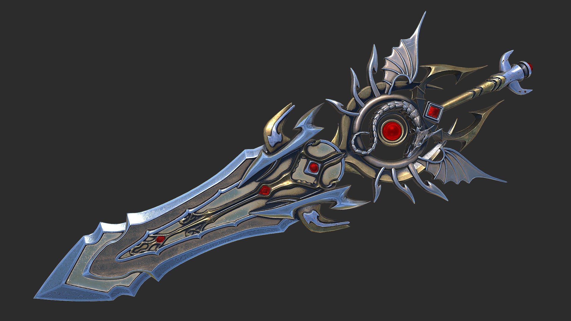 Fantasy_sword_11 - 3D model by Nicu_Tepes_Vulpe 3d model