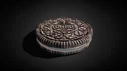 Oreo Cookie high, cookie, high-poly, sweet, highresolution, high-resolution, oreo, render, pbr, gameart, highpoly