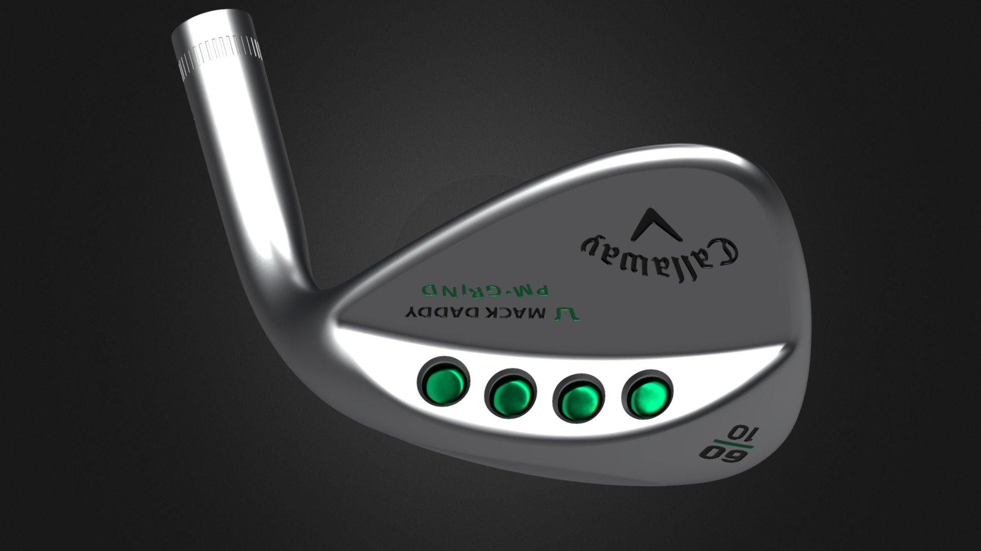 Designed with direct input from Phil Mickelson, the new PM Grind is a versatile wedge built to help you get up and down more often. 

All the specs, lofts &amp; pricing can be found here &mdash;&gt; http://www.callawaygolf.com/golf-clubs/mens/wedges/wedges-mack-daddy-pm-chrome.html?mcid1=223 - Callaway Mack Daddy PM-Grind Wedge - 3D model by Callaway Golf (@callawaygolf) 3d model