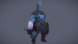 Pale Forge Worker blacksmith, characterart, handpainted, low-poly, texture, gameart, scifi, modelling, 3d-character