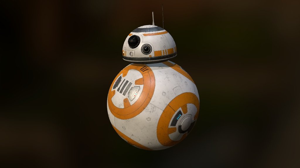 A new droid from Star Wars: The Force Awakens movie. Modeled in Blender, textured with Substance Painter - BB-8 Droid - 3D model by herask 3d model