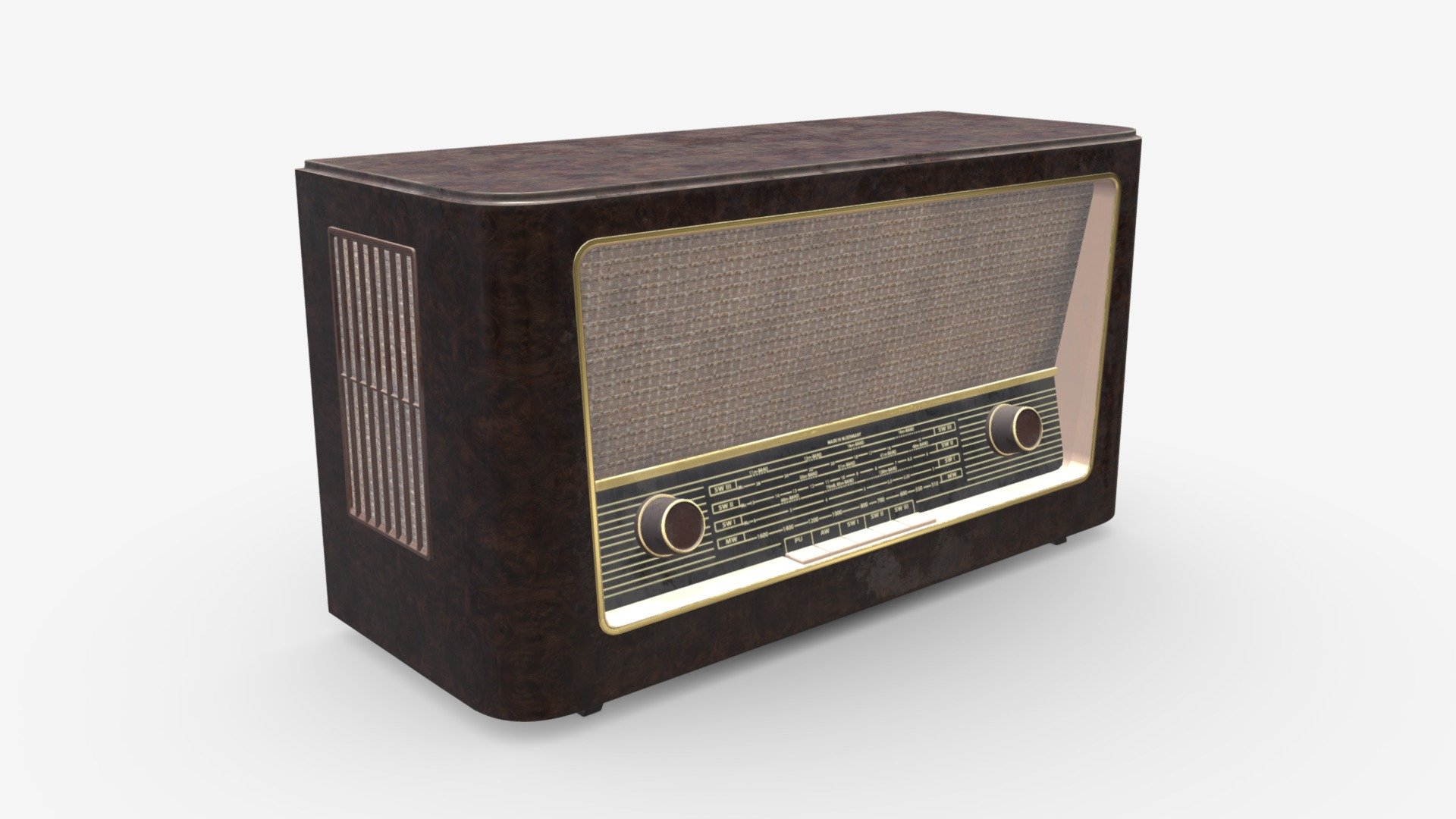 Vintage radio 02 - Buy Royalty Free 3D model by HQ3DMOD (@AivisAstics) 3d model