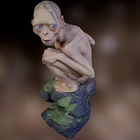 Smeagol sculpt, scan, creature