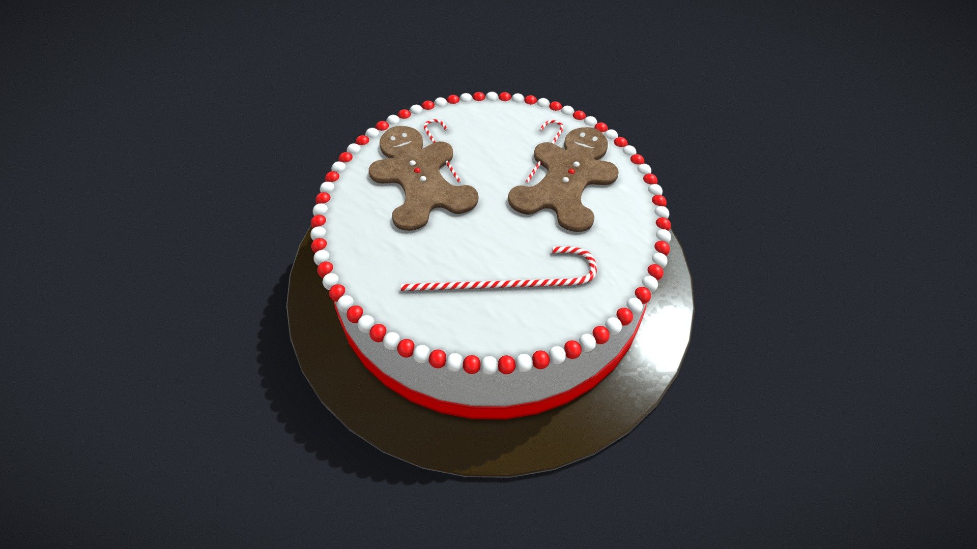 Gingerbread_Man_Cake 3d Model PBR Texture 4K - Gingerbread_Man_Cake - Buy Royalty Free 3D model by GetDeadEntertainment 3d model