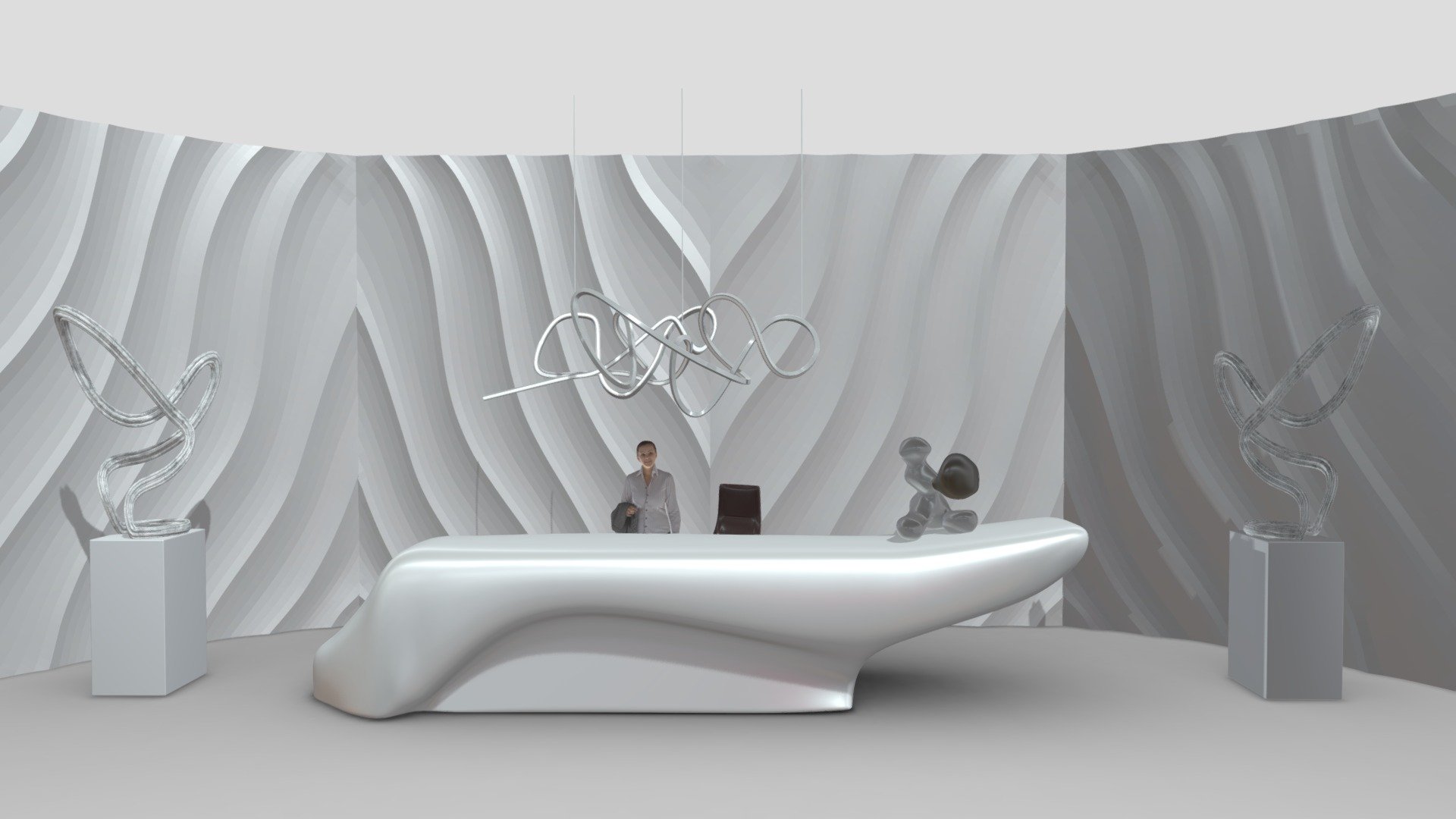 Reception Desk - 036

Native Format File : 3Ds Max 2020 &ndash; Rendering by Vray Next

File save as : 3Ds Max 2017 with converted all object to Editable Poly.

Exporting Formats :
Autodesk FBX ( .fbx ) and OBJ ( .obj &amp; .mtl ).

All 7 Texture maps are include as JPG.

Support 24/7 3d model
