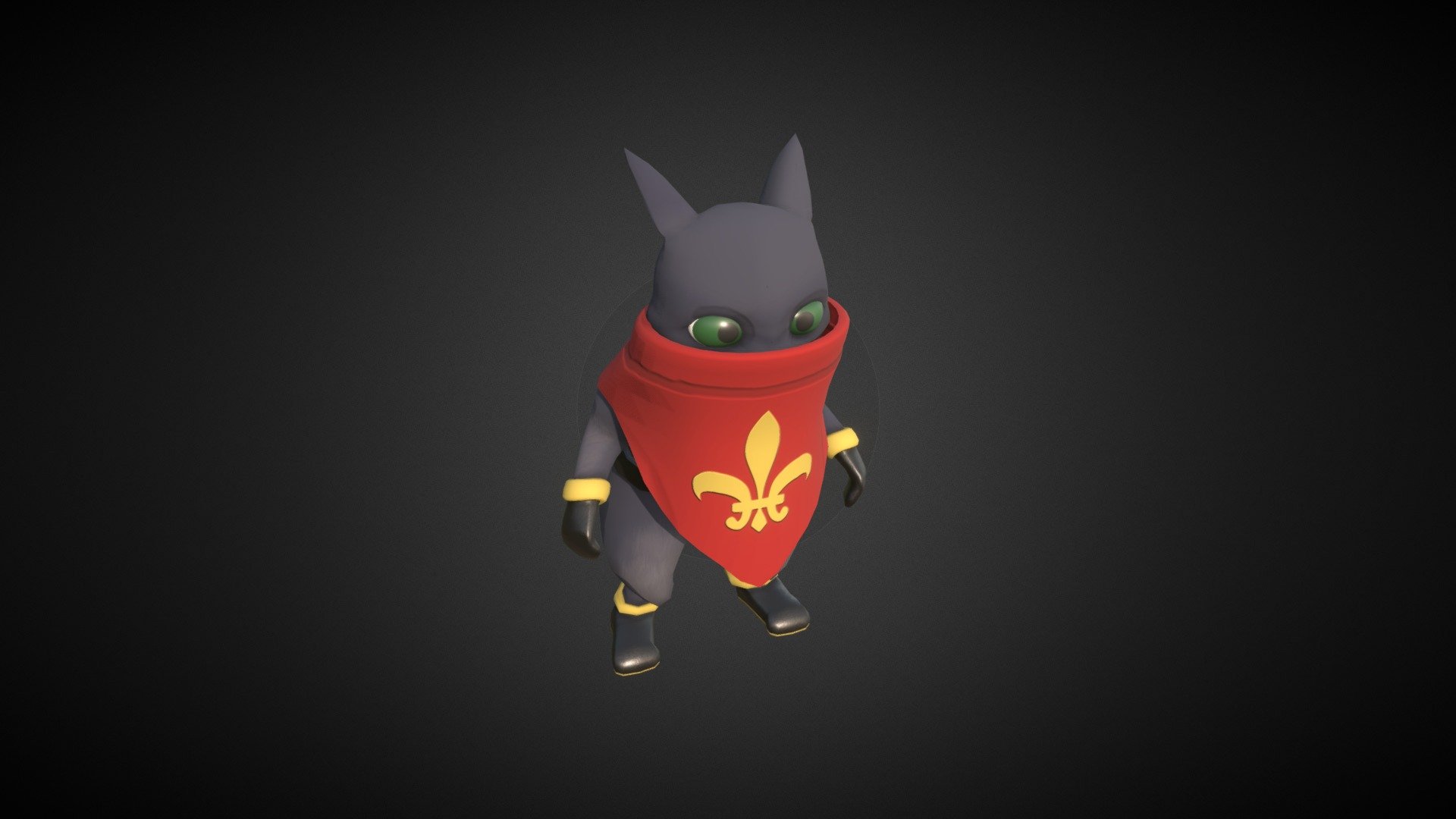 Day 9 - Cat. I made a Palico from Monster Hunter. First time trying to model this type of creature 3d model