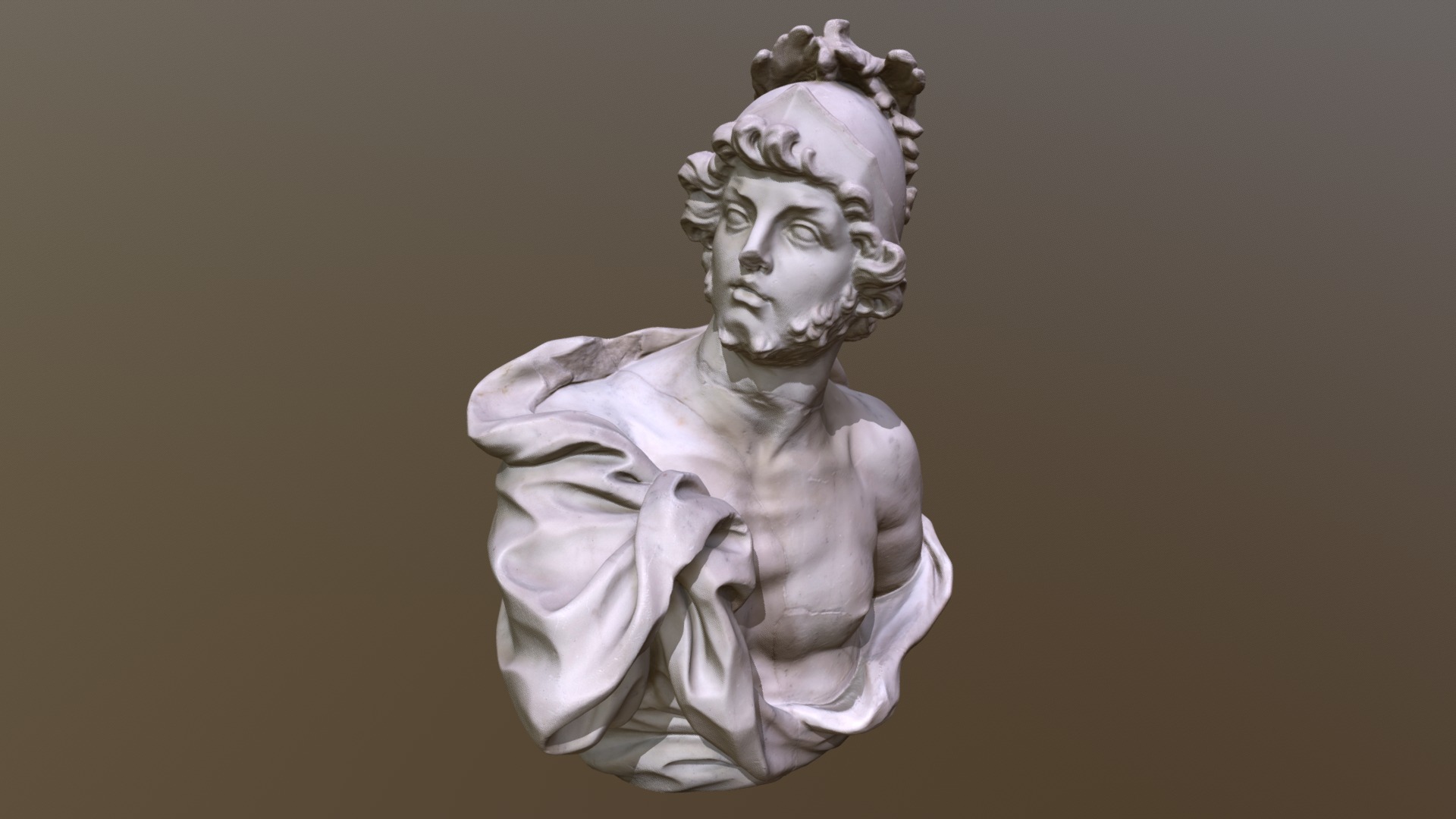 Ancient Italian Classic Marble Bust - Marble Bust - 3D model by beawolf 3d model