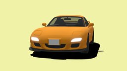 TOON Japan : Mazda RX-7 vehicles, toon, cars, mazda, rx7, jdm, unity, asset, game, lowpoly, stylized