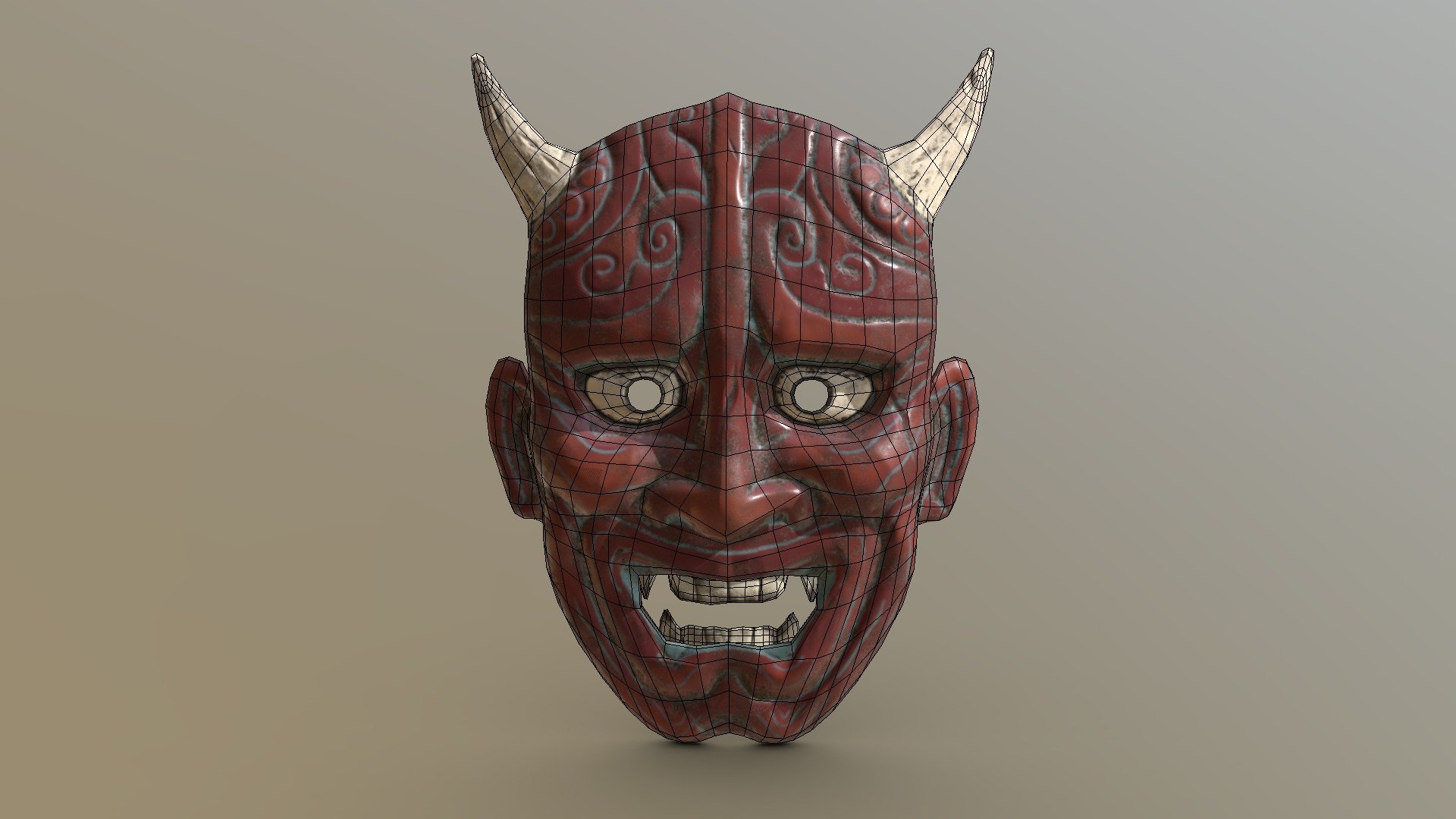 here is a speed exercise to do a prop with a complete workflow
- low poly -high def - uv and texturing - Japanese mask - Buy Royalty Free 3D model by Marie Guffroy (@nholl) 3d model