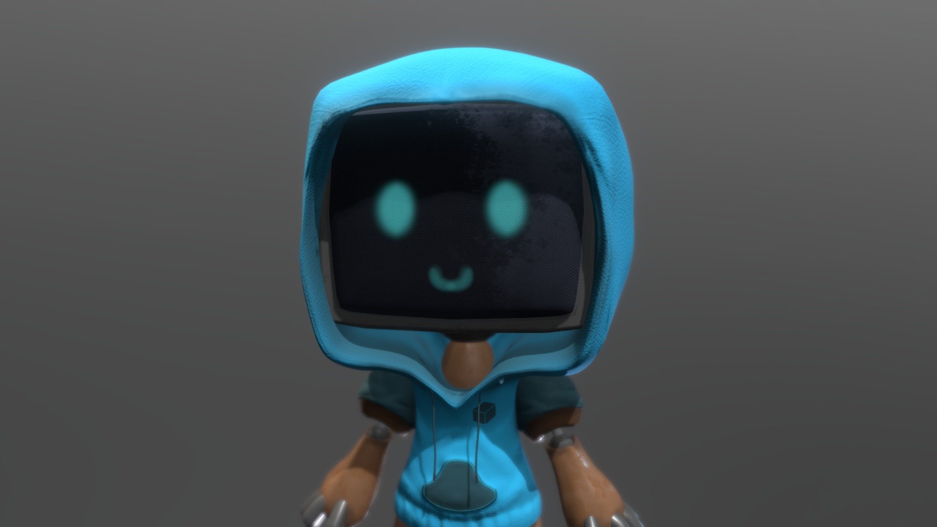 Little guy I made for the scetchbot challenge, tried to make him look cute and interesting by sticking him in a hoodie, had a lot of fun making him too 3d model