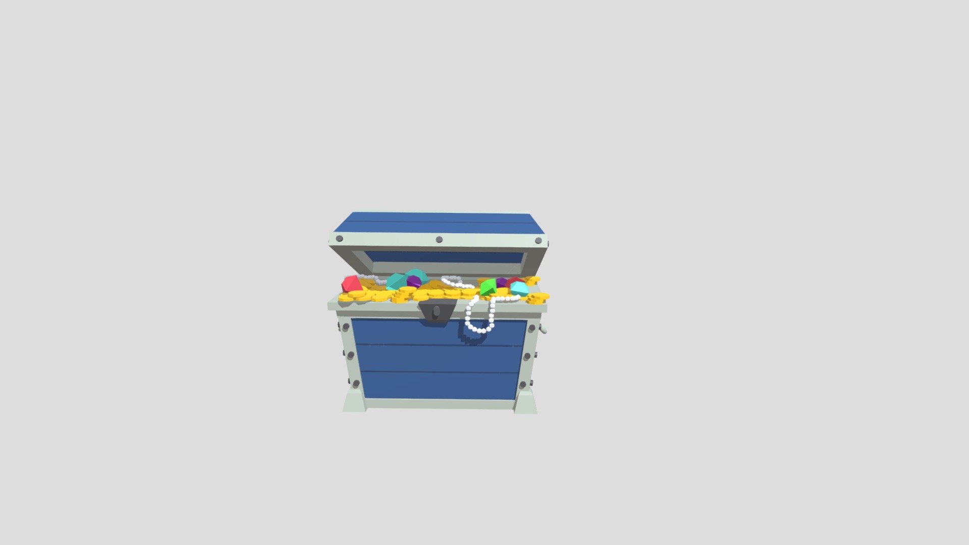 Treasure Chest - LowPoly - 3D model by marianna_gz 3d model