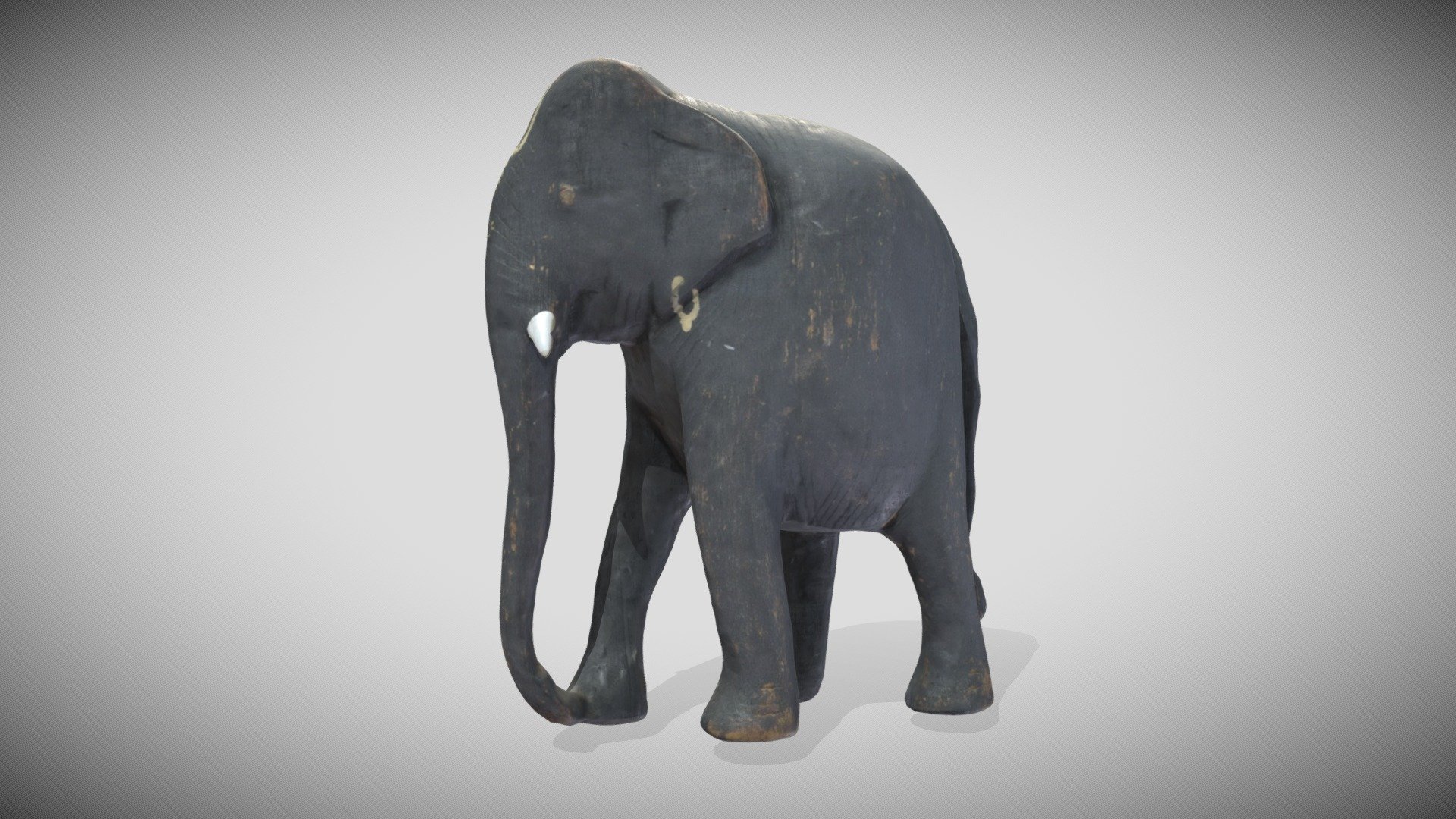 One Material PBR 4k - Wooden Elephant - Elecla - Buy Royalty Free 3D model by Francesco Coldesina (@topfrank2013) 3d model