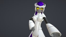 Gaiamod white, android, stellarknight, character, girl, characterdesign, robot