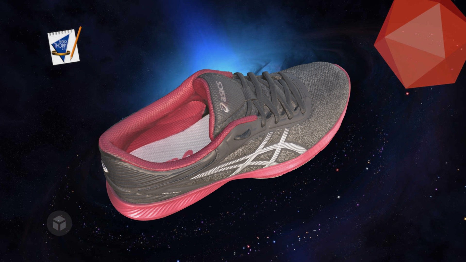 Scanned with Artec Space Spider.
Top then 2 sides of the sole, like in this video https://www.youtube.com/watch?v=vtXV17Ehz14 - Asics Pink Shoe - Space Spider - 3D model by Patrick Thorn (@patrickthorn) 3d model