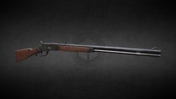 Winchester 1873 rifle, winchester, 1873, lever-action, winchester-1873, substancepainter, substance, weapon, blender, pbr, lowpoly, gameart, substance-painter, gun
