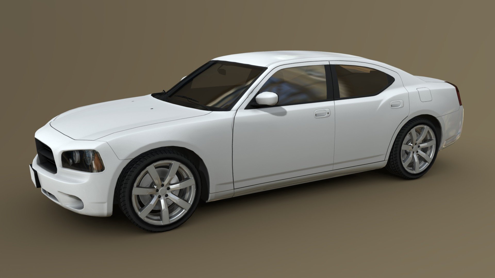 Asset comprises low-poly model. This model is perfect for mobile platforms, and even more so for the PC and Web GL! Since, all the low-poly model, but have a high quality textures, with a resolution of 4096x4096 for body, 1024х1024 for wheels. 
Model has a standard set of baked textures:
1. Diffuse
2. Specular
3. Glossiness
4. Normal
I want to note that the models have only primitive and black interior.

I hope this model will be useful for you! Enjoy and don't forget to rate your purchase! 
Good luck! - Dodge Charger (Low Poly) - 3D model by Aglobex (@aglobex3d) 3d model