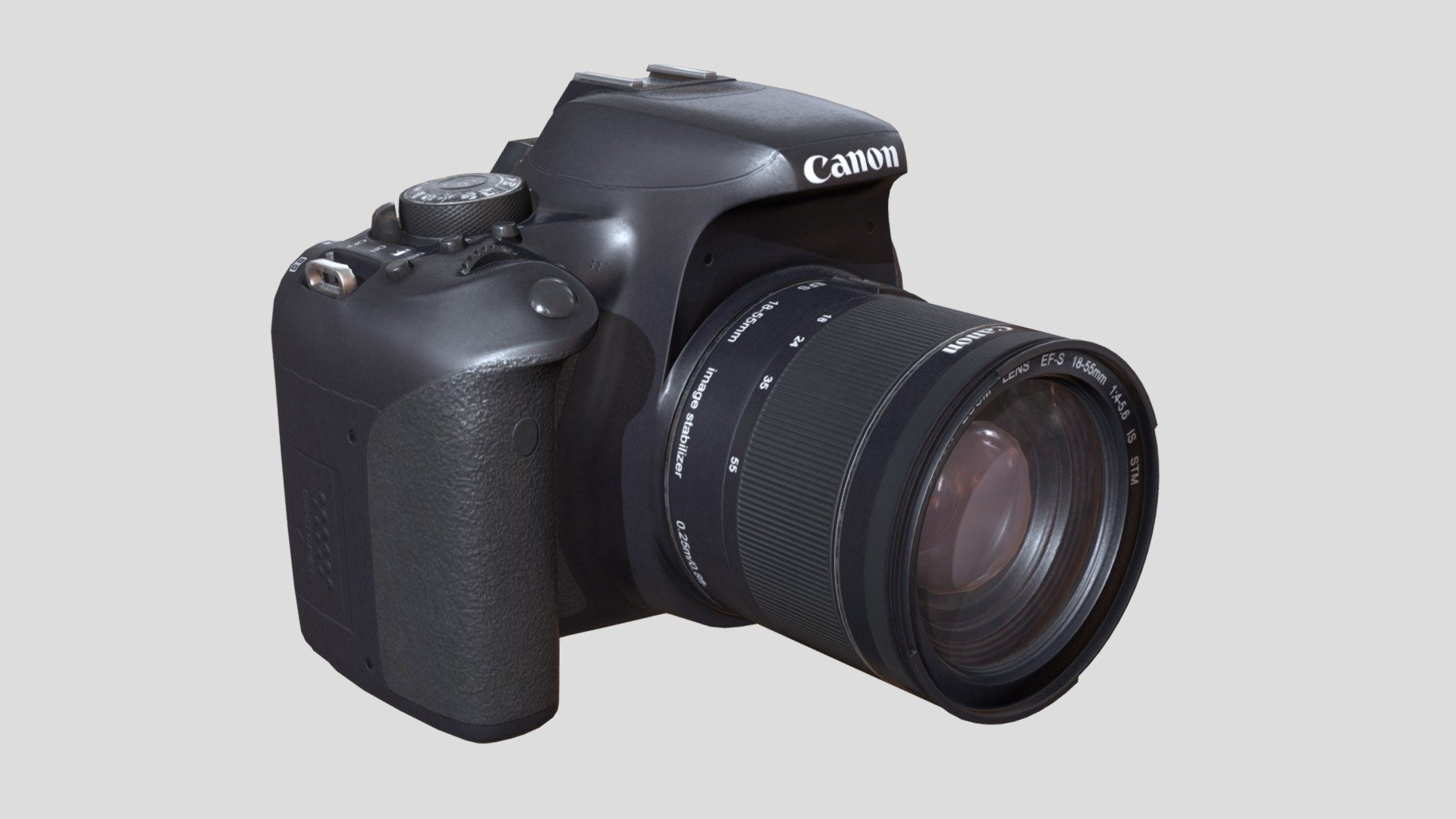 Canon T7i 800D DSLR Camera PBR is an optimized model with excellent texturing for best outcome.

The model has an optimized low poly mesh with the greatest possible number of simplifications that do not affect photo-realism but can help to simplify it, thus lightening your scene and allowing for using this model in real-time 3d applications.

In this product, all objects are ERROR-FREE. All LEGAL Geometry. Subdivisions are not required for this product. Real-world accurate model.


Format Type



3ds Max 2017 (Default Physical PBR Shader)

FBX

OBJ

3DS


Texture Type



Albedo

Metalness

Roughness

Normal

Alpha

AO

You might need to re-assign textures map to model in your relevant software

You might need to flip green channel of Normal map according to your relevant softwar - Canon T7i 800D DSLR Camera PBR - Buy Royalty Free 3D model by luxe3dworld 3d model
