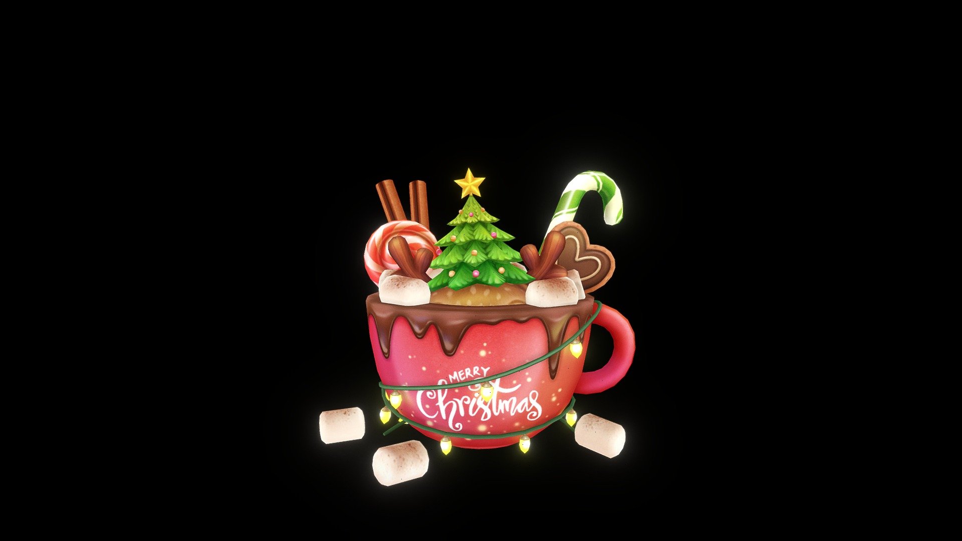 Christmas Cup - 3D model by DGW ASIA (@DGWA) 3d model
