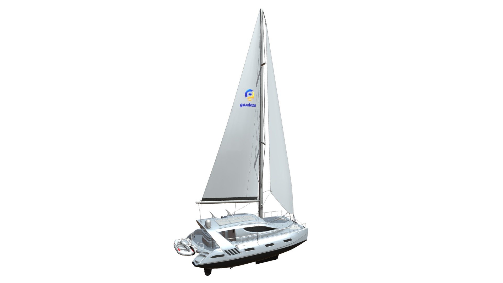 Quality 3d model of sailing yacht 3d model