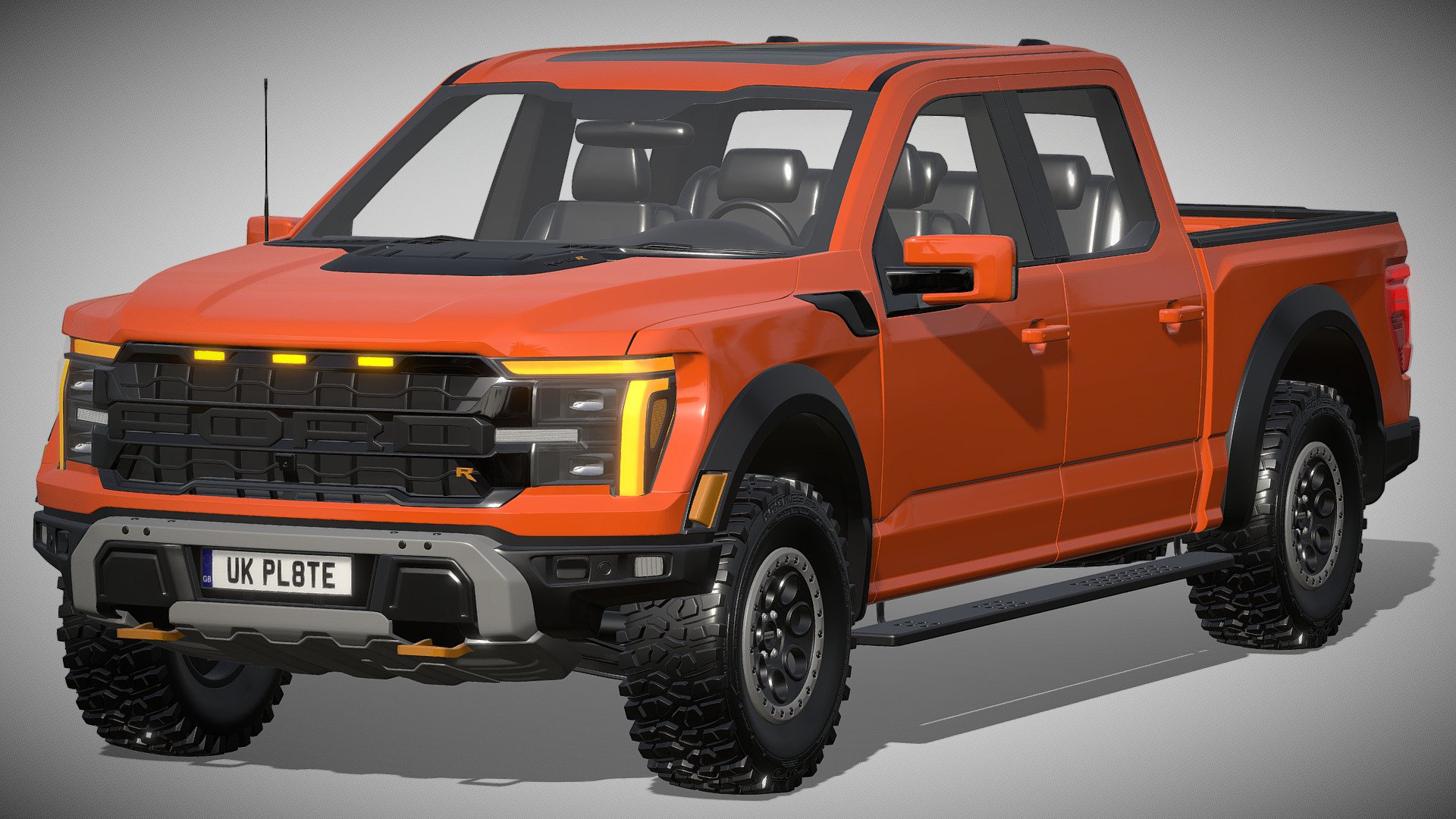 Ford F-150 Raptor 2024

https://www.ford.com/trucks/f150/2024/

Clean geometry Light weight model, yet completely detailed for HI-Res renders. Use for movies, Advertisements or games

Corona render and materials

All textures include in *.rar files

Lighting setup is not included in the file! - Ford F-150 Raptor 2024 - Buy Royalty Free 3D model by zifir3d 3d model