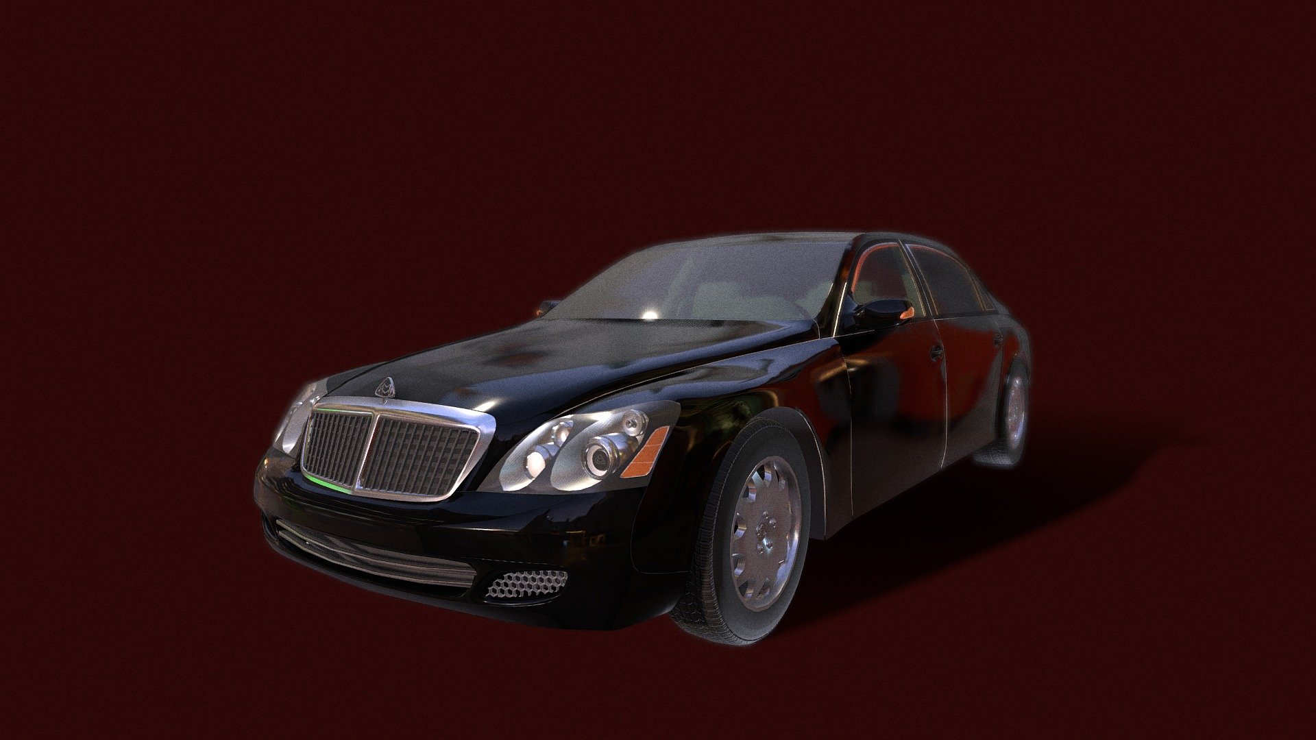 A classic luxury limousine manufactured by Daimler-Benz under the Maybach brand from 2000 until 2012. A true definiton of luxury 3d model