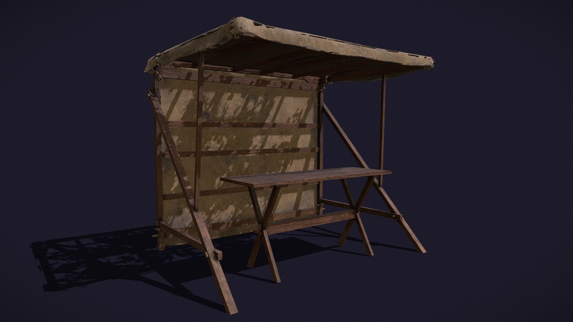 Stand_with_roof_FBX - Stand_with_roof_FBX - Buy Royalty Free 3D model by GetDeadEntertainment 3d model