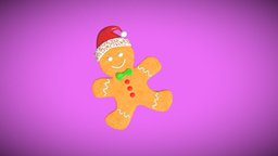 Cute realistic gingerbread man, Christmas cookie cute, cookie, christmas, realistic, sweet, gingerbread, newyear