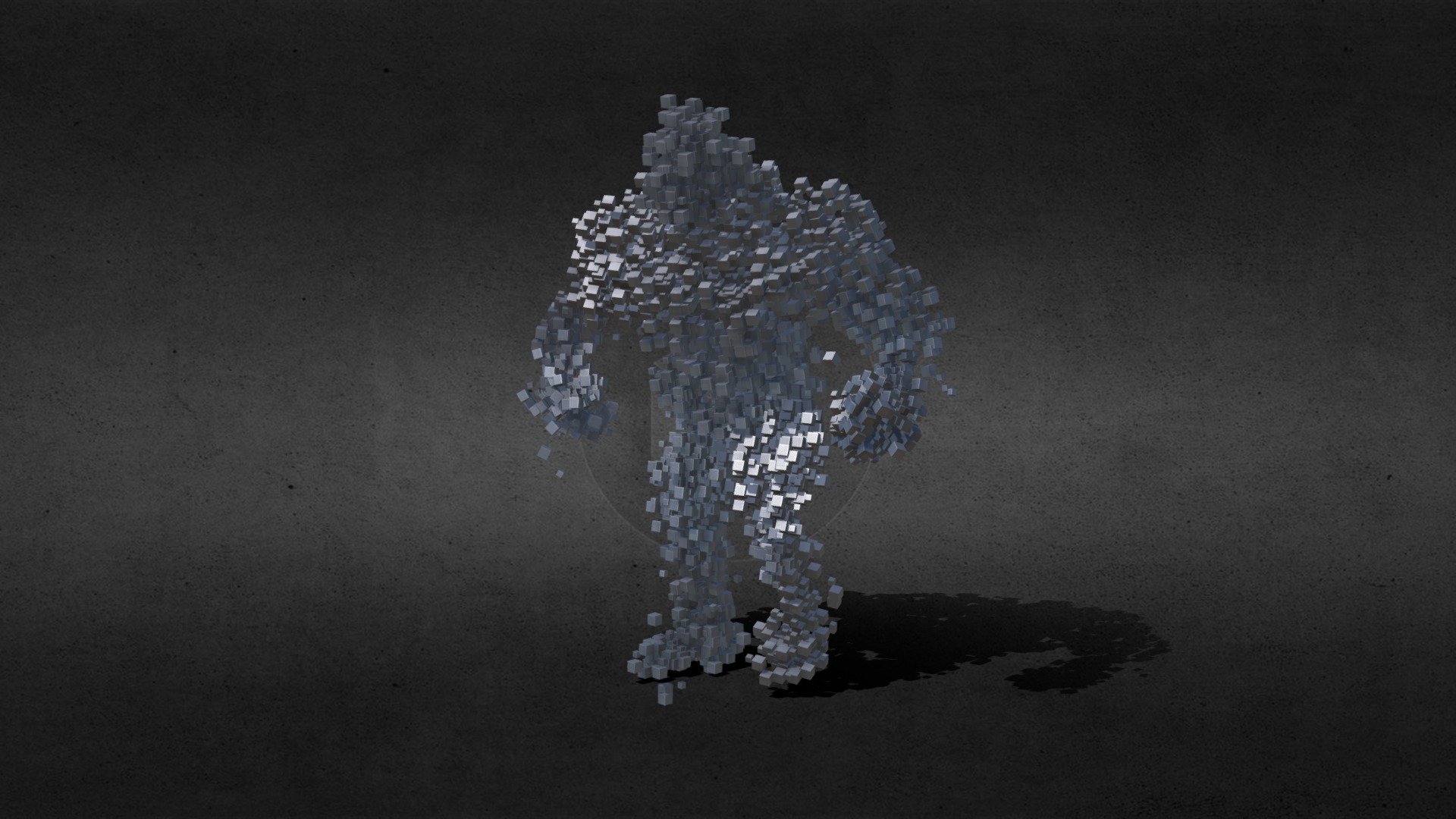 Cube golem, animated cube creature - Cube golem - small cubes version - Buy Royalty Free 3D model by endike 3d model