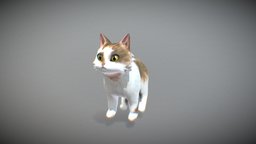 Cat cat, kitty, charactermodel, gamemobile, blender, animal, stylized, gamecharacter