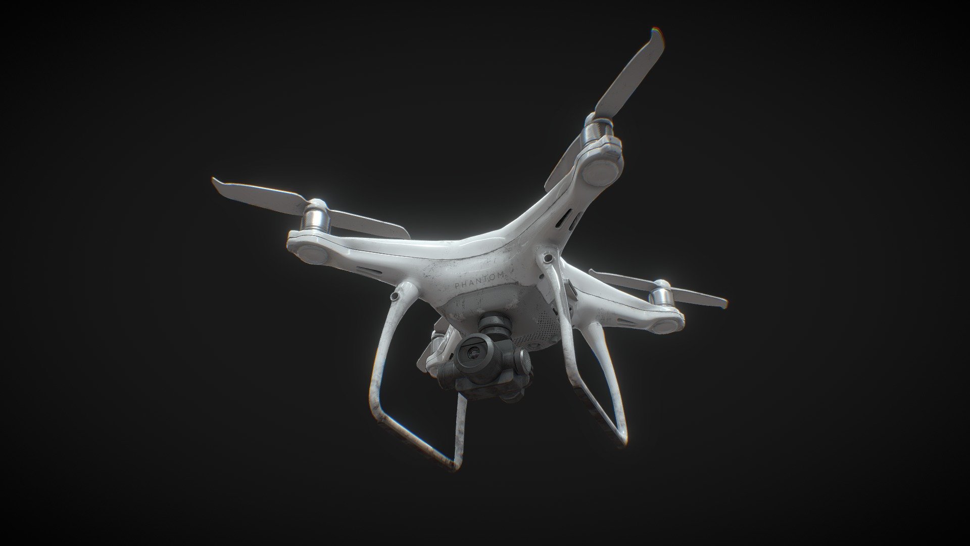A realistic replica of the Dji Phantom 4 drone. 
With PBR based textures for your game/Film - DJI Phantom 4 - Buy Royalty Free 3D model by Aadi7z 3d model