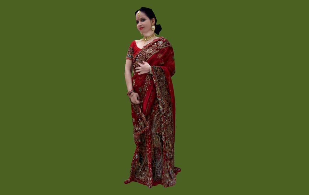 Indian Bride Model scanned using structure sensor and cleaned with zbrush 3d model