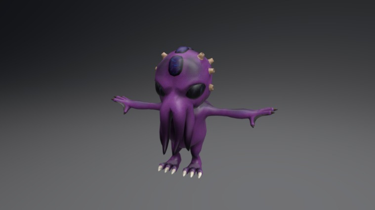 A Octopus Monster character. Game art. :) - Oct - 3D model by Creative Mango (@creativemango) 3d model