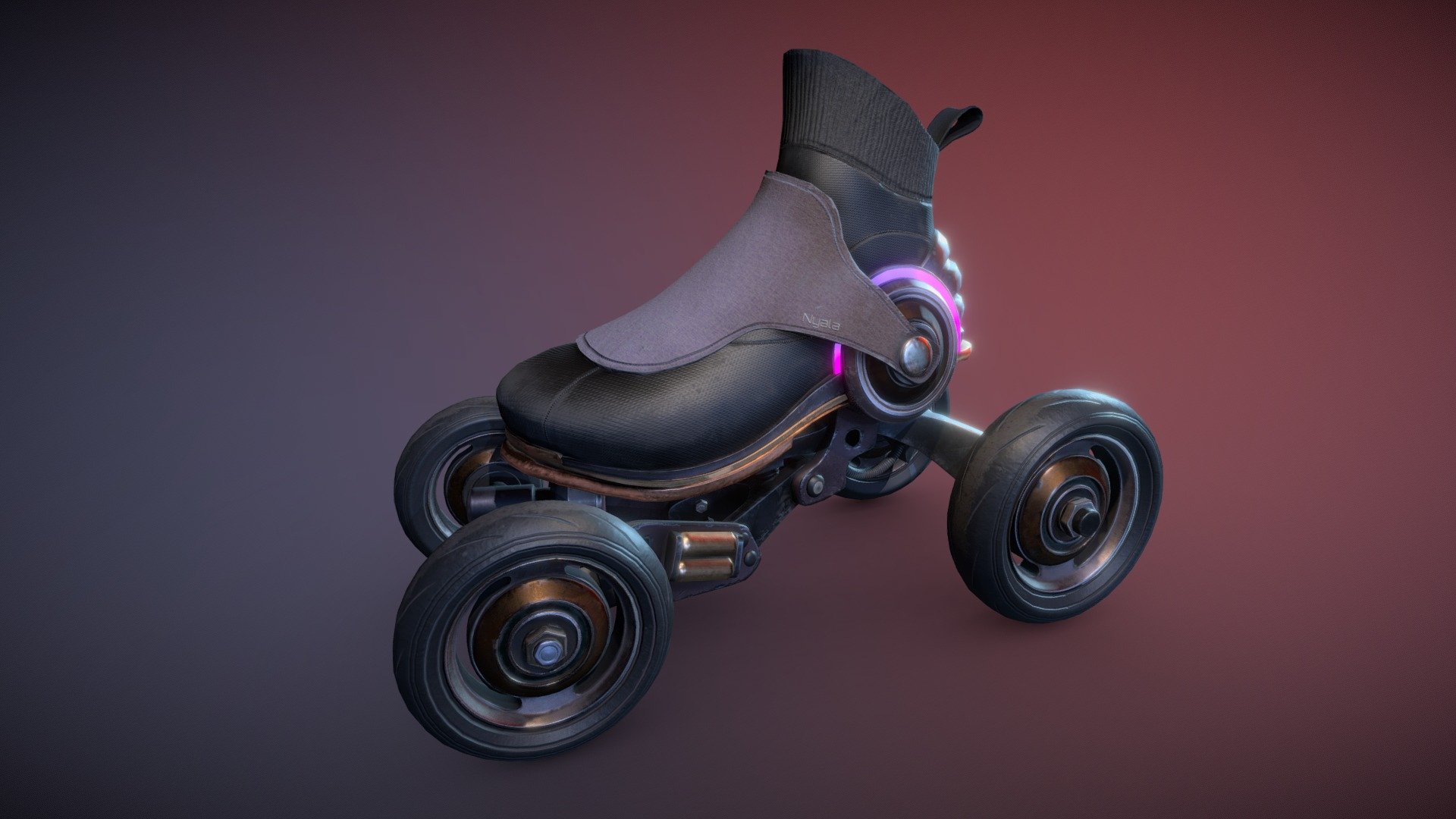 My final assignment for Game Asset Pipeline, I decided to make something that fits my interests, so I designed and made this futuristic rollerskate! 

Concept by me, modeled in 3ds Max and zBrush, textured in Substance painter 3d model