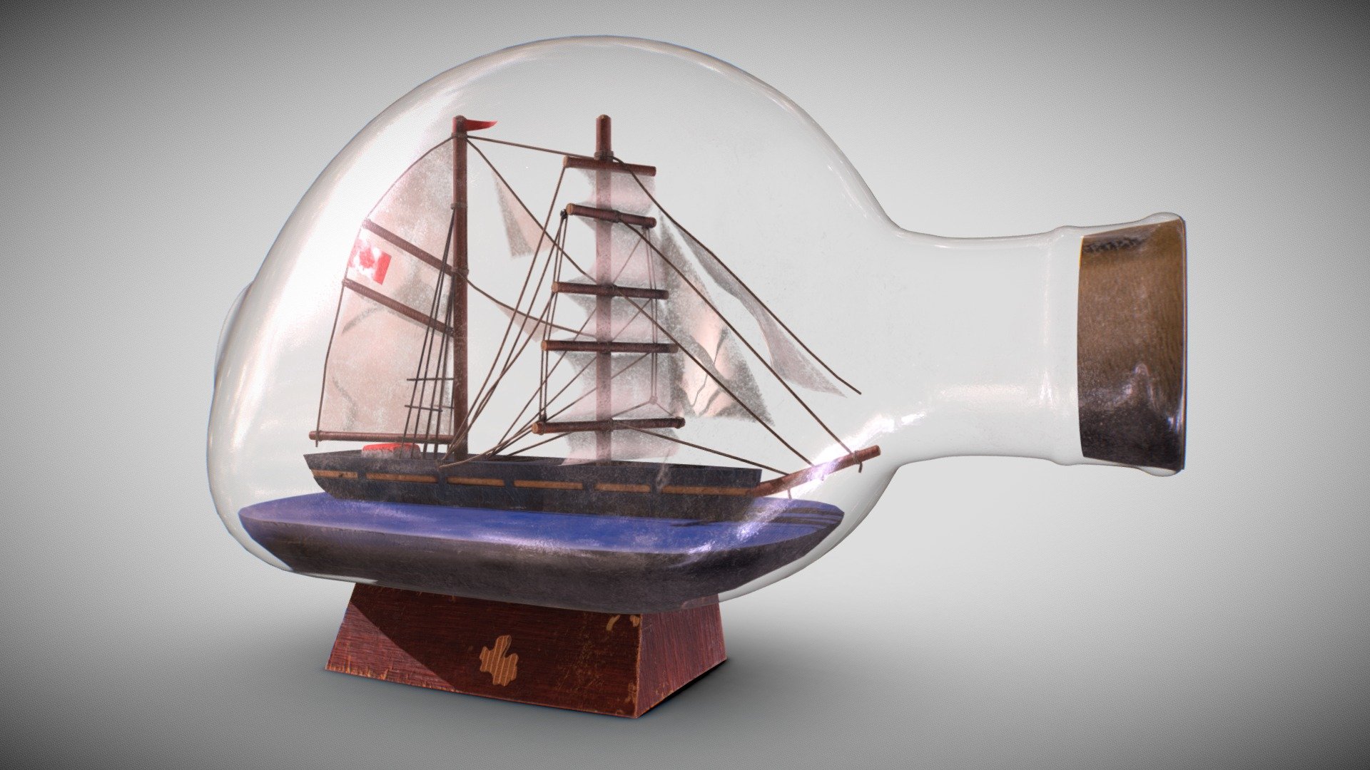 This model features a fully PBR textured boat model and bottle model. The boat and bottle are separate materials, so each have their own unique UV sets to ensure maximum quality.




Each and every part of the model is UV unwrapped by hand to ensure to ensure minimal stretching in textures.

UV Space of the boat: 77.58% efficiency.

UV Space of the bottle: 79.35% efficiency.

This model  uses a free smart material that was used to create the cloth on the sails that is available on my ArtStation store for download.

What's included?




3D Ship Model

3D Bottle Model

PBR Ship Textures

PBR Bottle Textures

Hand created UVs

Efficiently packed UVs

3D Models created in: Blender

Textures created in: Substance Designer, Substance Painter

File format of pre-exported textures: JPG

Resolution of normal maps: 2048x2048

Resolution of all other textures: 4096x4096 (4K)

Version 1, 2021/01/30 - 3D Models, PBR Textures 3d model