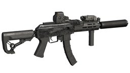 AK Vityaz SMG PDW 9x19 rifle, assault, future, punk, carbine, weapons