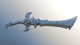 Stylized Sword worldofwarcraft, weapon, zbrush, sword, stylized, wow, highpoly