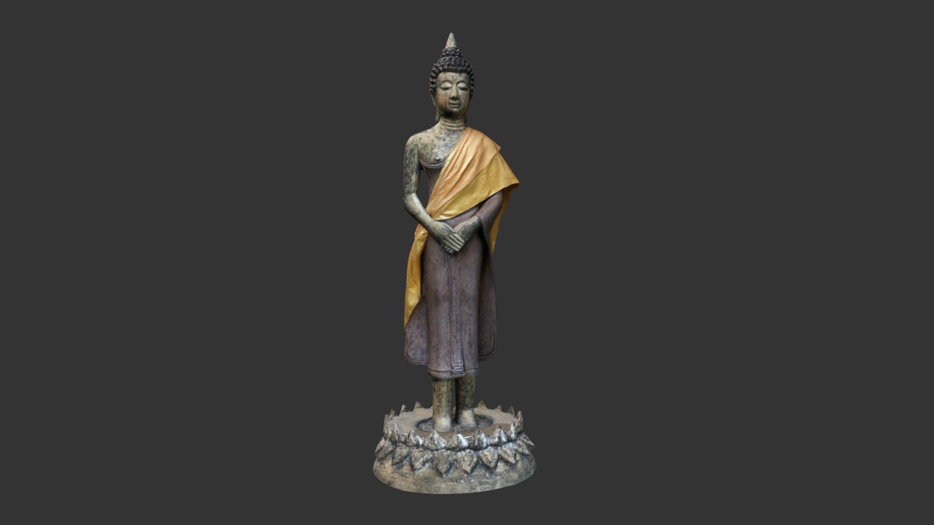 statue north east thai temple - buddha - Buy Royalty Free 3D model by Phantasma Labs (@phantasmalabs) 3d model
