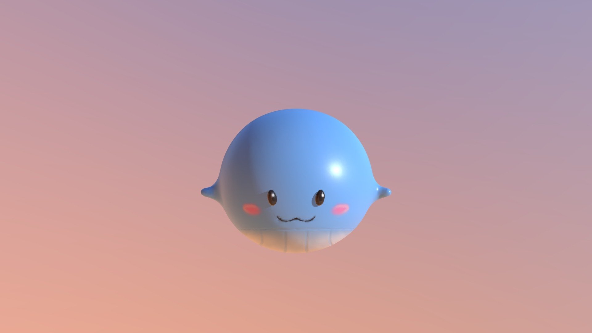 Whale did in class! - Cute Whale Low Poly - 3D model by lwhgamer 3d model