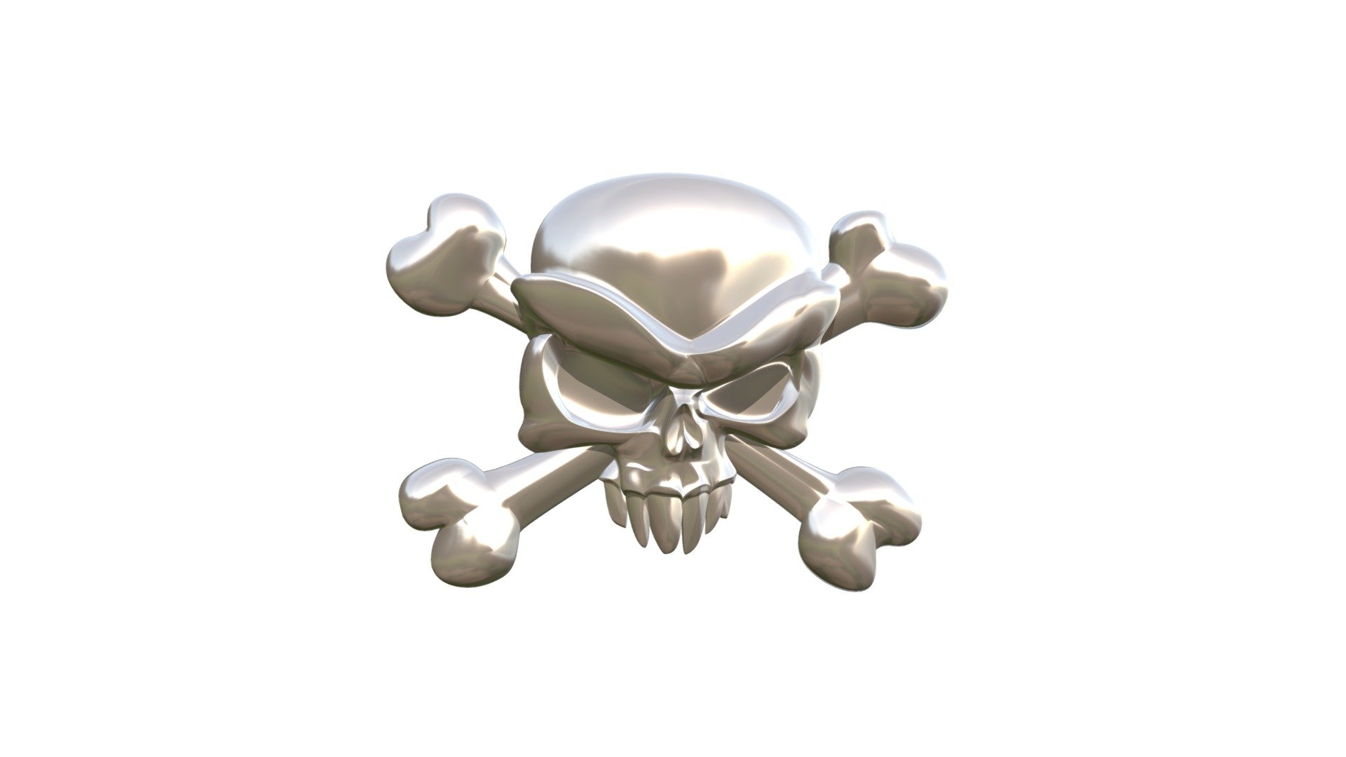 Highpoly skull, ready for 3D-print and go to abordage! Size: 48 x 10 x 35 mm. Volume: 3,9 cm3 3d model
