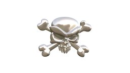 Skull and bones death, bone, dead, 3d-print, 3dprint, skull, pirate, highpoly, bones