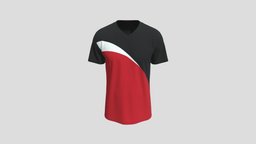 Sporty V-neck T-shirt top, tee, v, drop, t-shirt, shoulders, design3d, apparel, design, clothing, v-neck, clothdesign