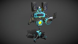 DJ Bot music, bot, dj, jukebox, animated, robot