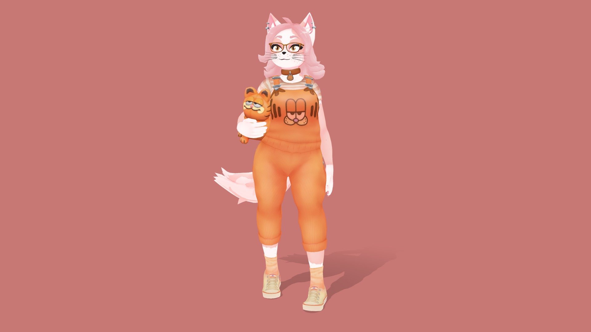 Made my second VrChat Avatar, I recreated the same design from a year ago, but this time with a proper body model, blendshapes, and multiple props.
Sculpted in Zbrush. Retopology was done in Maya for both low and high poly as well as rigging. Textured entirely in Substance Painter 3d model