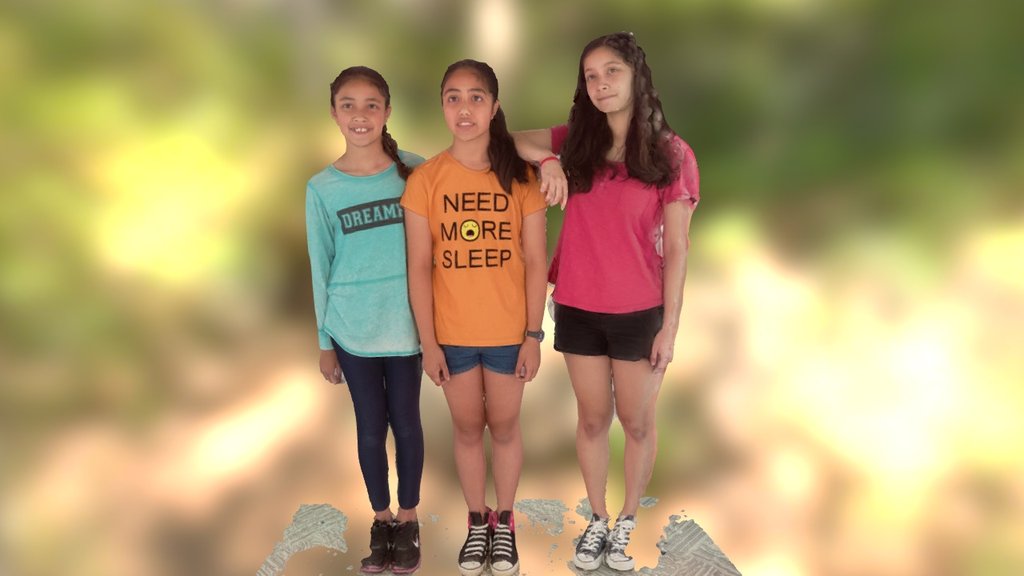 mini-U 3D scan of three girls - 3D model by mini-U 3d model
